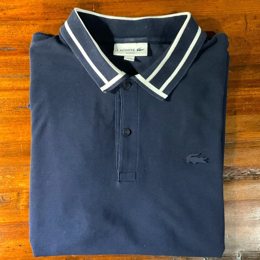 Lacoste Navy Polo Slim Fit XL (8)